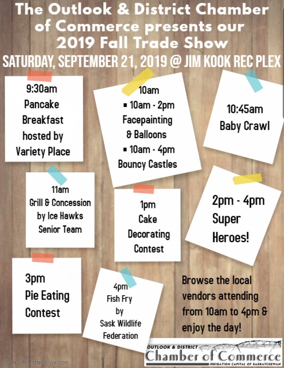 OutlookChamber's tweet image. Mark your calendars!!#outlooksk #outlooksask #outlookchamber #outlooktradeshow