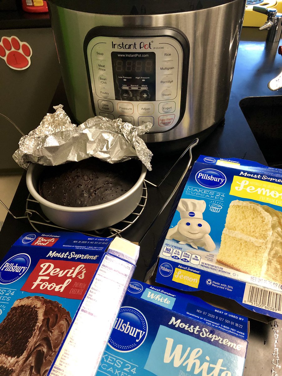 chemnut's tweet photo. As per usual, I forgot to take pictures of my students enjoying cake from an @InstantPot and #CrockPot as we study the effects of gas pressure. What a tasty day in Physical Science! #weRriverside #cookingischemistry #foodscience https://t.co/uZHPXUJDlK