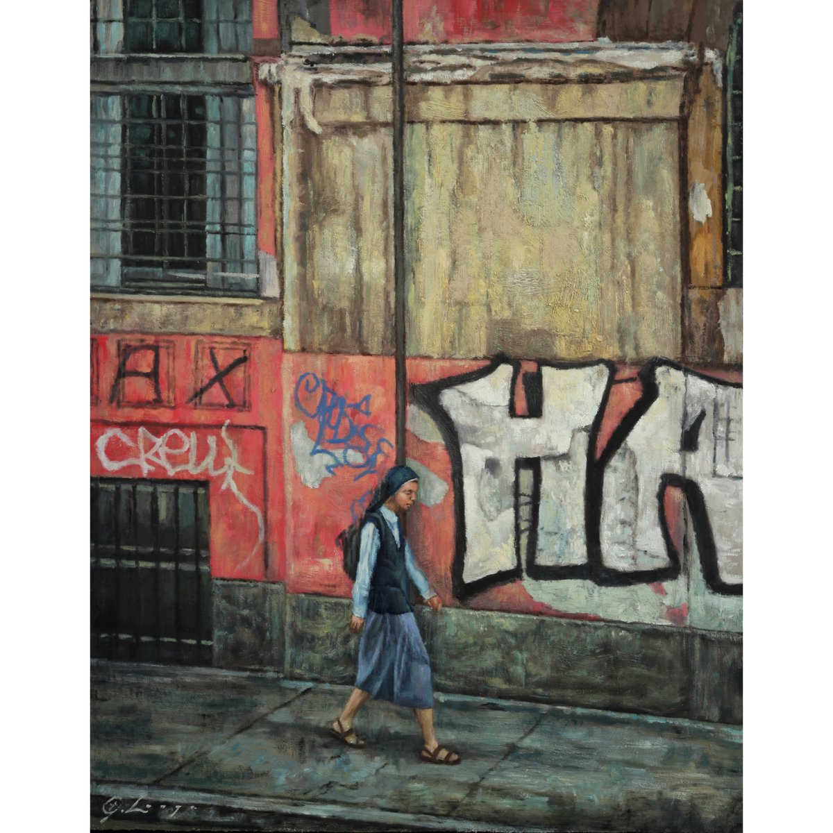 jaime_longa's tweet photo. "Margins," oil on panel, 30"×24"

#cityscape #cityscapepainting #painter #oilpainting #nun #catholic #art #artwork #fineart #contemporaryart #contemporarypaintjng #paintingoftheday https://t.co/c9fS4IrMuS