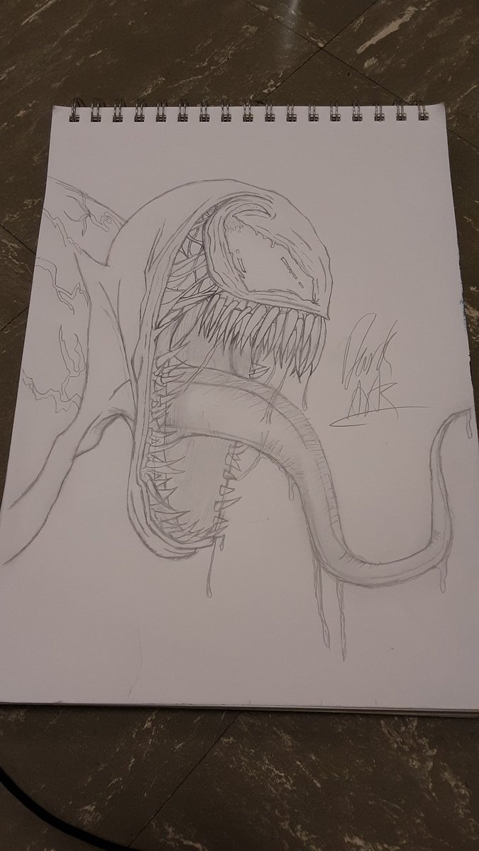 Did This Drawing Of Venom Of During School Today I M Not Very