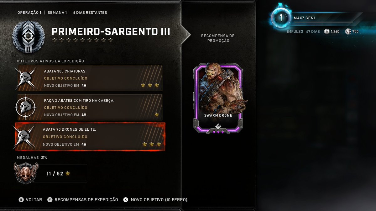 MAXz_Geni's tweet photo. Acabei de #Realistar no #gears5
E ja Estou na 15ยฐ patente do passe๐คฉ๐ @ApXsGearsofwar @GearsOfWarBR mais parece q nรฃo mudou nada , serรก q ta bugado??? https://t.co/Q1mL5zPHDc