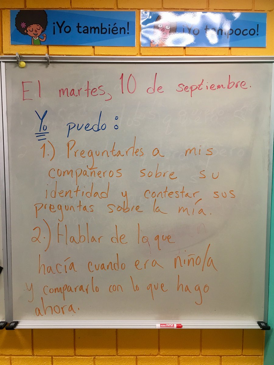 srcarlossellers's tweet photo. Day 3 Can do's, U1 LA IDENTIDAD: 1. I can ask my classmates about their identity and answer their questions about mine. 2. I can talk about what I used to do when I was a little kid and compare it to what I do now. #identidad #proficiency #MAFLA19 #OWLanguage #smlearns #langchat https://t.co/kTmzhyfjEf