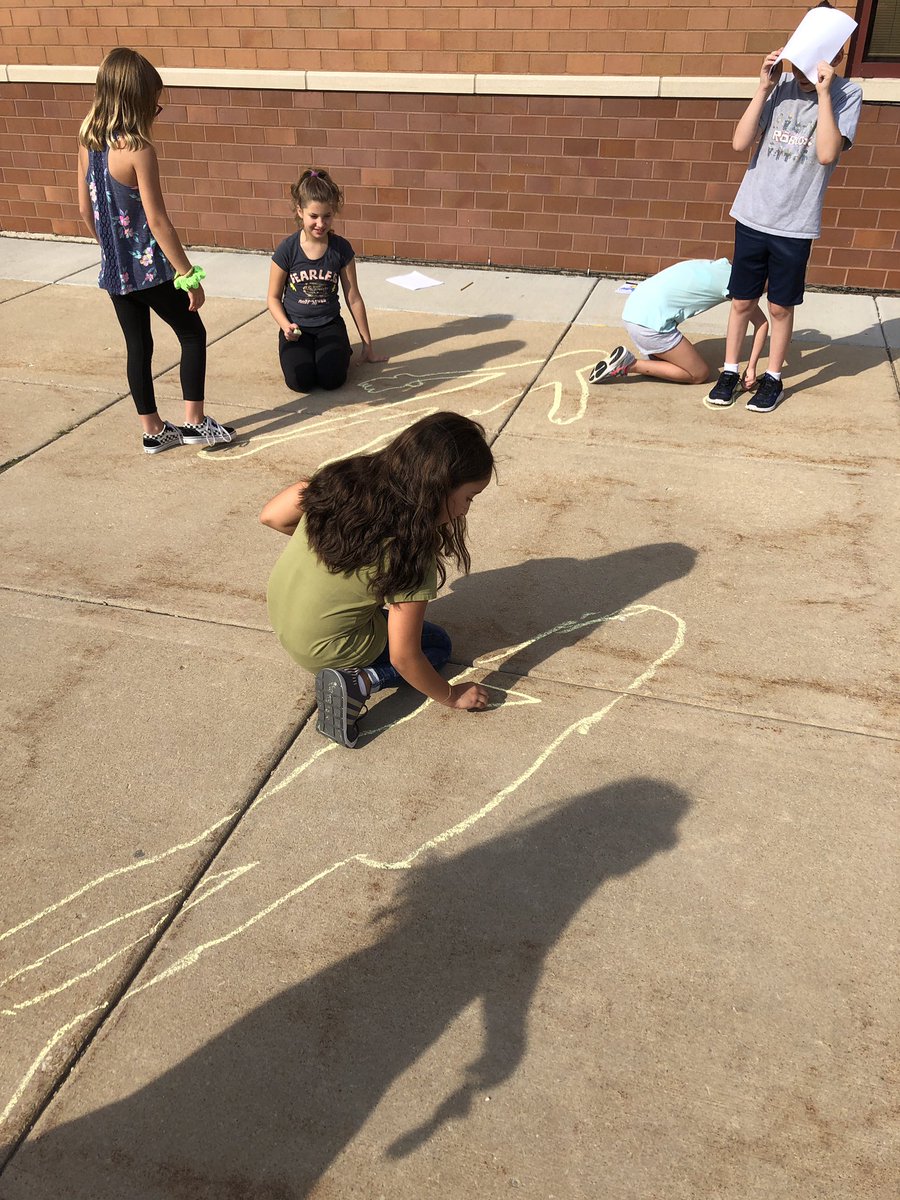 mrsgerken_5th's tweet image. Today Ss traced their shadows in the morning and then learned about HOW and WHY their shadow changed shape and position as the day goes on! #rsd122cares #fossscience