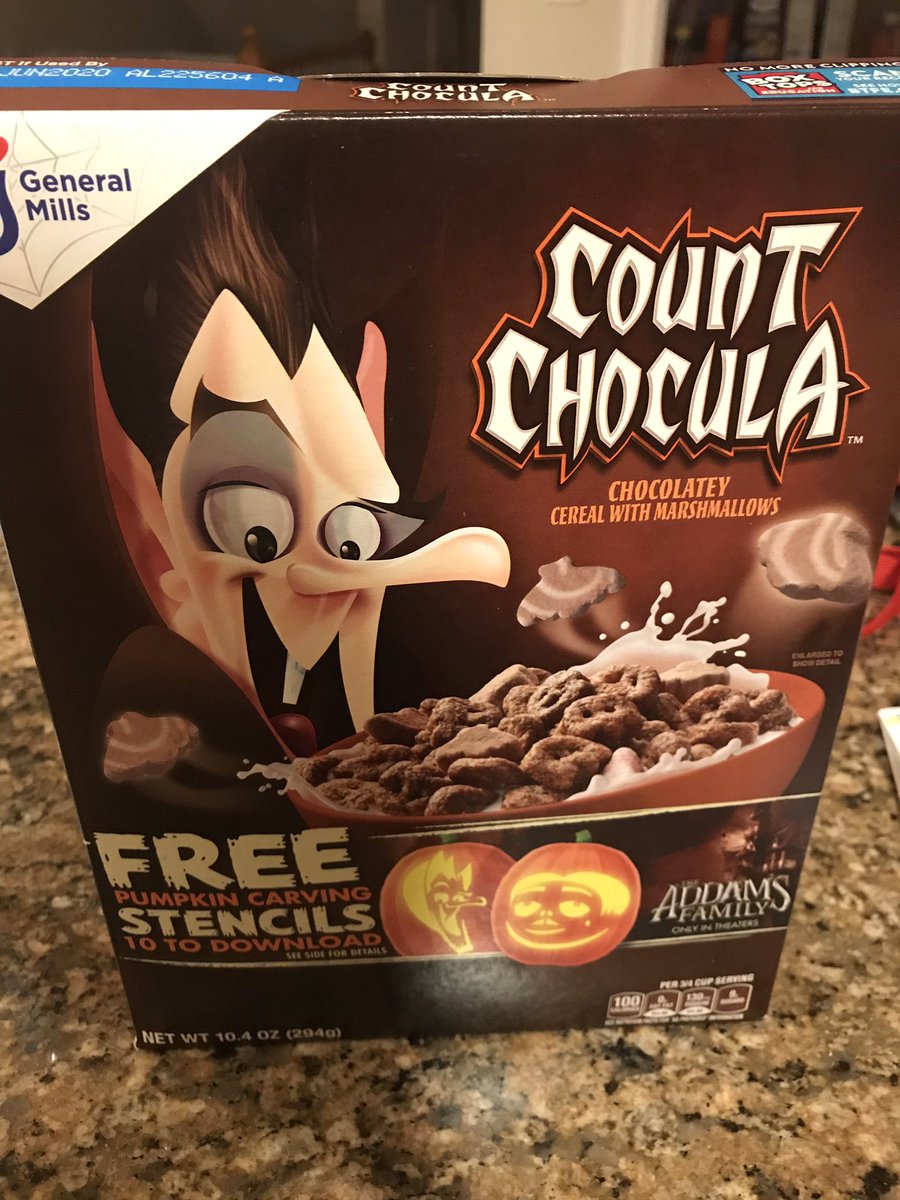 cornet41's tweet photo. It’s #countchocula season, Witches! @generalmills #cereal https://t.co/ssAo1W57kd