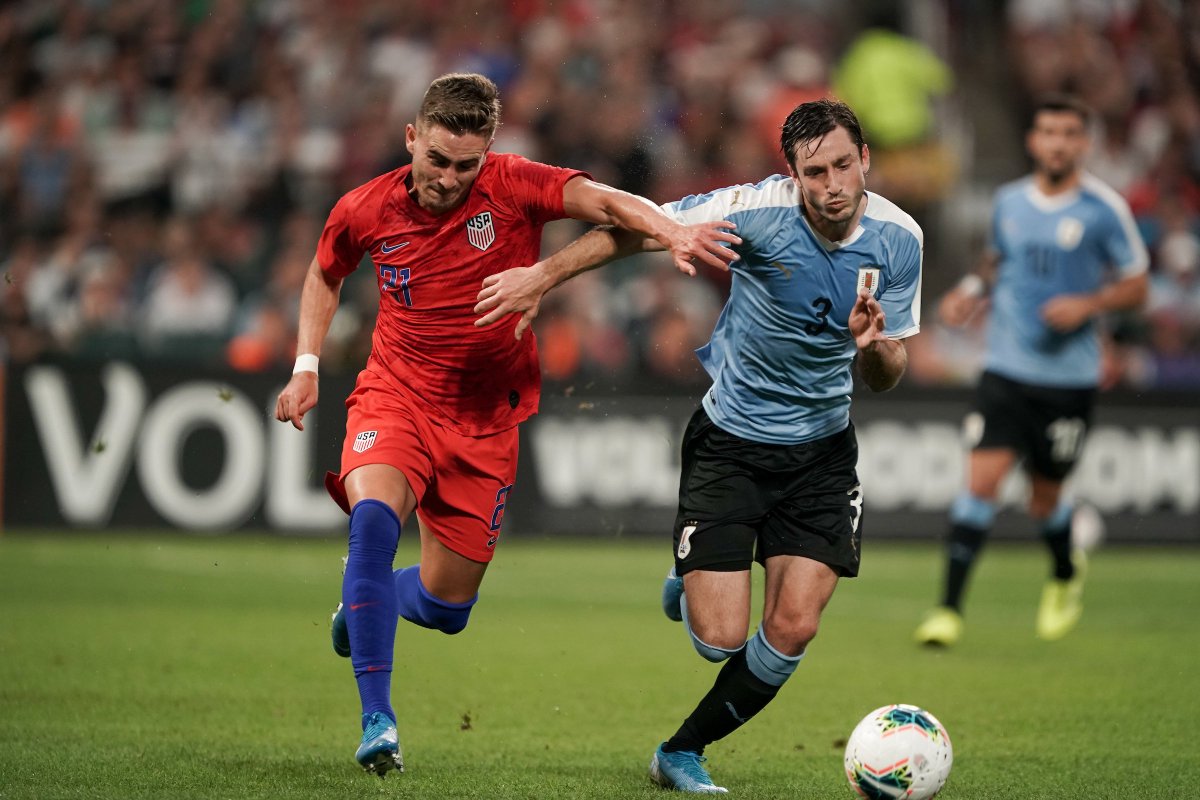 USMNT's tweet photo. A few more photos from the first half. 

Let's get it in the second 45 boys! 

#USAvURU https://t.co/klM1B88FyB