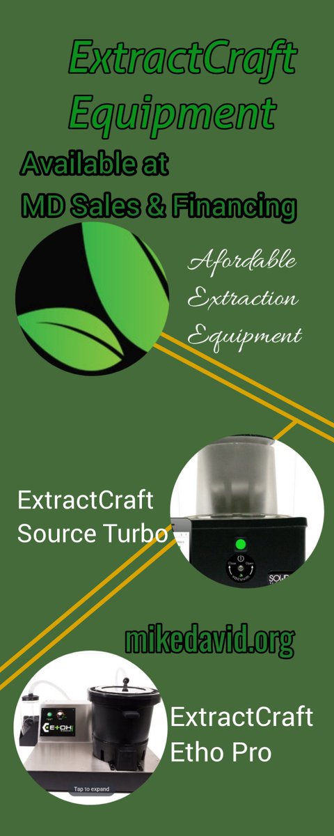 mikejdavid12's tweet photo. #Extractcraft equipment available at #mdsalesandfinancing @ https://t.co/xFPdO4giuT
#extractionequipment
Website under construction however constantly adding reliable, trust, and known brands and manufacturers
#CustomerService
#businessequipmentfinancing available. https://t.co/1dJ8NE2C3E