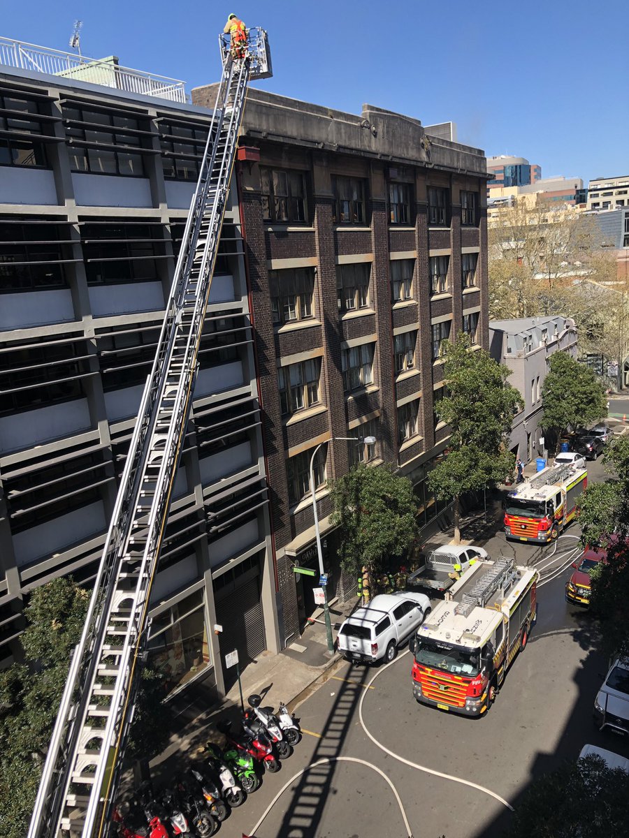PhilipThalis's tweet photo. Oh no!
Fire in Foster St Surry Hills in fabulous Nomad Restaurant.
Street closed to all, hopefully fire brigade have it under control, and damage to beautiful warehouse limited https://t.co/IPCMQ1SLC8