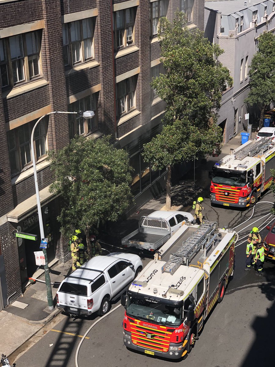 PhilipThalis's tweet photo. Oh no!
Fire in Foster St Surry Hills in fabulous Nomad Restaurant.
Street closed to all, hopefully fire brigade have it under control, and damage to beautiful warehouse limited https://t.co/IPCMQ1SLC8