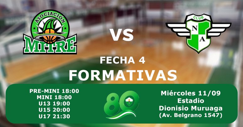 AsociacionMitre's tweet photo. #Formativas | Se adelanta la fecha

Nuestros equipos de divisiones formativas jugarán mañana en el Dionisio Muruaga con sus pares de @NAvellanedaTuc por la Fecha 4 del Torneo Manu Ginóbili

¡Los esperamos para disfrutar toda la jornada con los chicos!

#VamosMitre #80AñosMitre https://t.co/lSx4pnm9jG