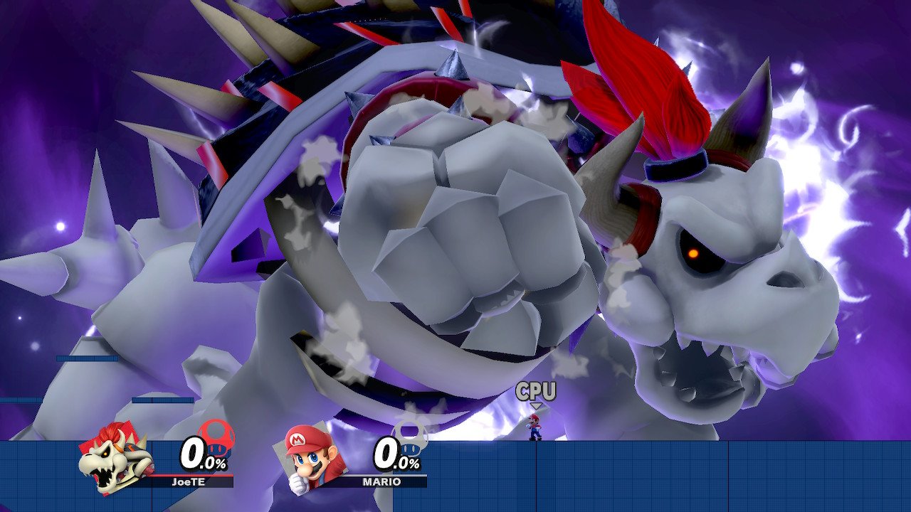 Joe T.E. on X: "Additionally, since modding limitations require me to  replace ALL of Bowser's original slots, I included a Giga Dry Bowser model  too. I didn't have a properly redone model