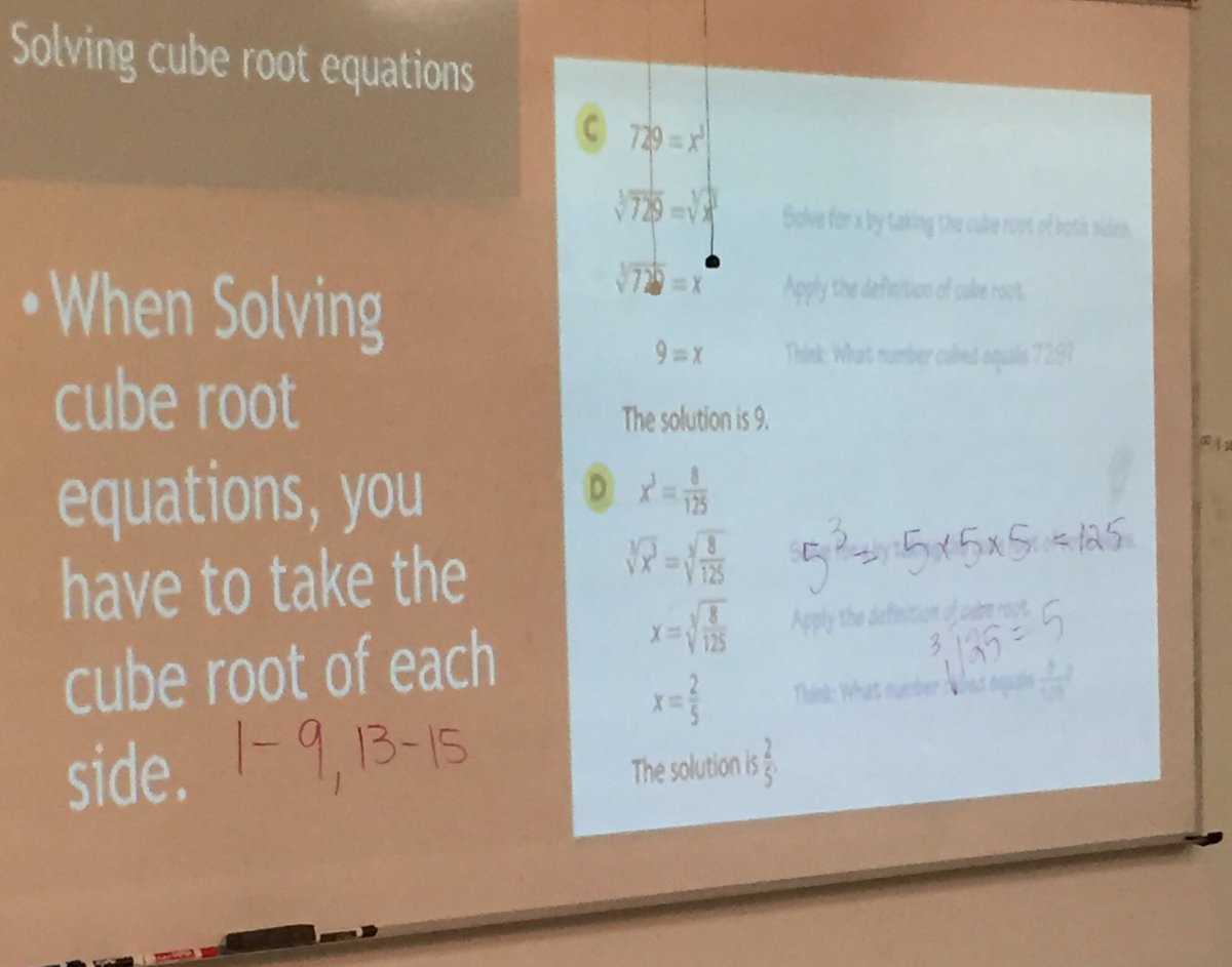 PGMS_Math's tweet photo. A day of Math at CMS. Math 8 is working on square roots and cube roots. https://t.co/GP3Jc8XYfT