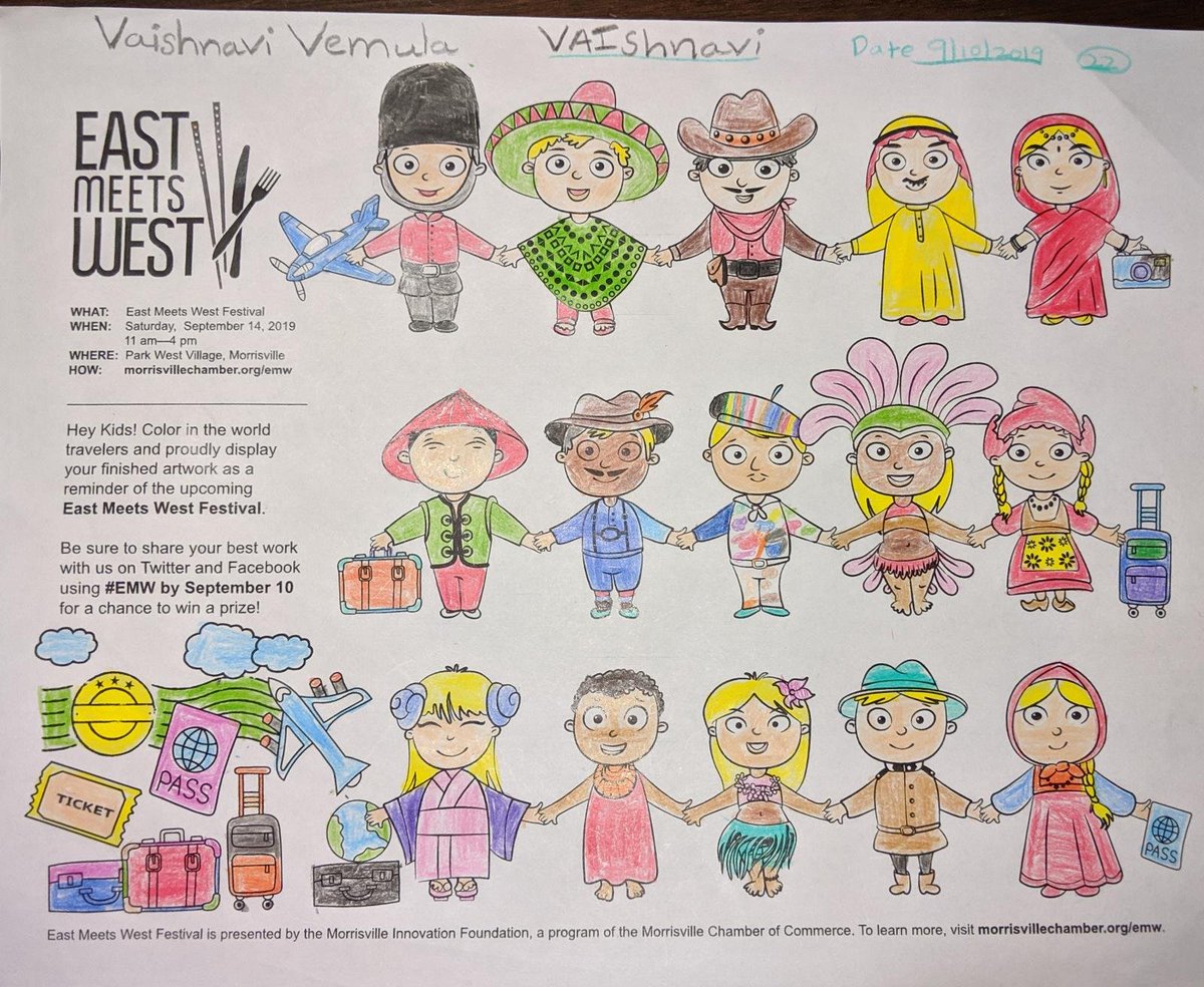 By Vaishnavi Vemula
<a href="/CedarForkES/">Cedar Fork</a> 
<a href="/Morrisville_NC/">Morrisville, NC</a>  
#EMW