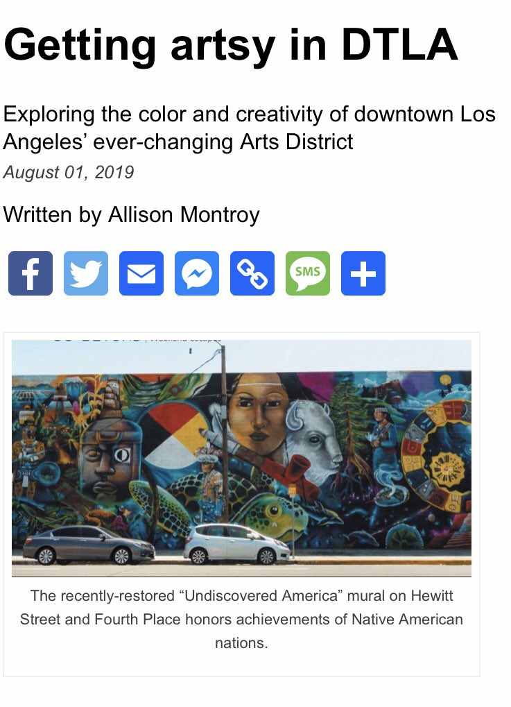 LAWalkingTours's tweet photo. Thanks to @BeyondtheAcorn for mentioning our Arts District tour in their article about exploring LA! We now have TWO tours in the Arts District- Murals & Street Art at 11:30am and Arts District at 2 pm. We hope you’ll join us on a tour soon! #artsdistrictla #walkingtour #LAtours https://t.co/VD65ji3LwO