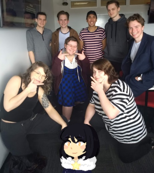Frecklesjourney's tweet photo. Meet the team! Our group has been working very hard to bring this game to Pax, and we’re all so excited to meet you in just 30 days!  #auroraproductions #paxaus #frecklesandconstellations https://t.co/xnAYapGe2y