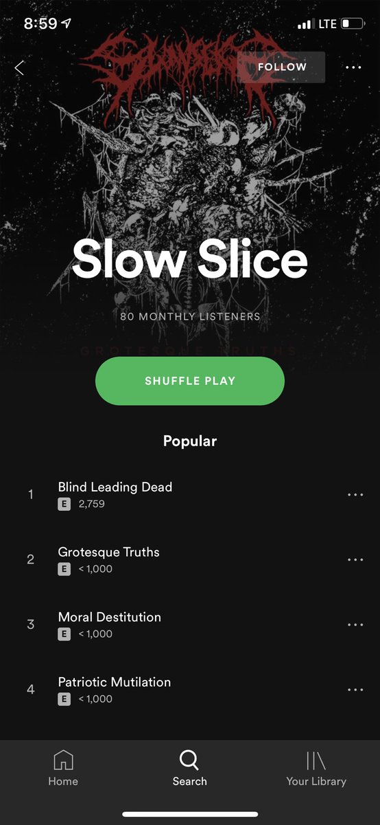 slow slice now streaming...

CHECK OUT OUR NEW ALBUM “GROTESQUE TRUTHS” FUCKERS!!!!!