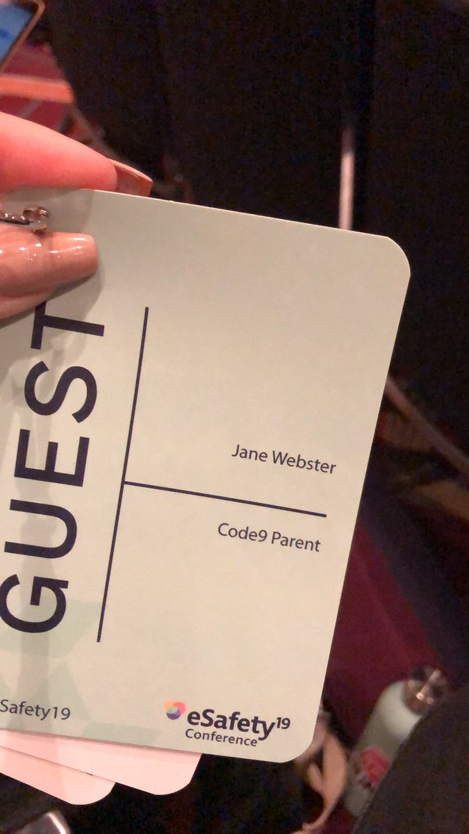 Code9Parent's tweet image. Attending #esafety19 conference.