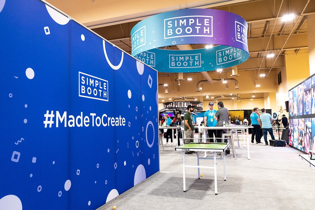 Taking a look back at our <a href="/simplebooth/">Simple Booth</a> trade show activation. We love helping our clients stand out and create their brand vision. #brandactivation #tradeshow #design