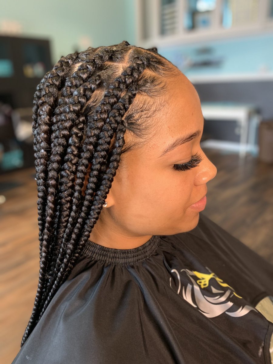 Medium Size Knotless Box Braids Styles Knotless Box Braids Give A | The ...