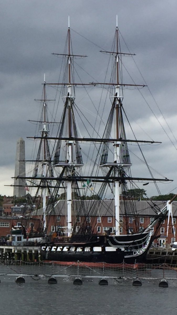 infamousgrouser's tweet photo. #USSConstitution & #BunkerMemorial #BostonHarbour https://t.co/M0sPBqPXH1