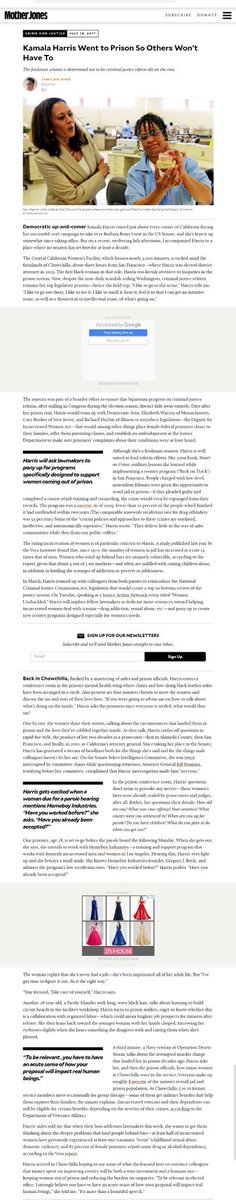50 Times  #Kamala Accomplished/Advocated for  #CriminalJusticeReform48.SEN-  #KamalaHarris sponsored legislation to reform the treatment of incarcerated women in order to reduce the negative impact incarceration has on the family of women behind bars,especially their children