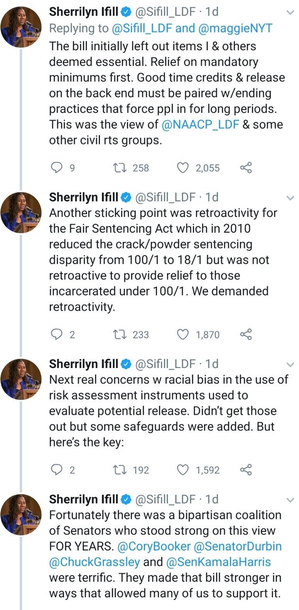 50 Times  #Kamala Accomplished/Advocated for  #CriminalJusticeReform50.SEN- Worked with civil rights groups (like the NAACP LDF) to strengthen the First Step Act