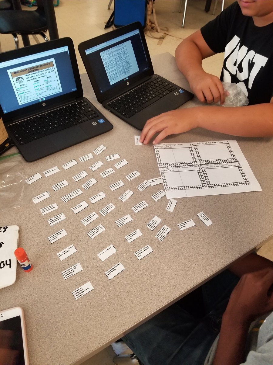 mrsmlsperry's tweet photo. What types of actions make a great math student? #8mathpractices #pantherstrong thanks #kacietravis https://t.co/4PUc5CJide