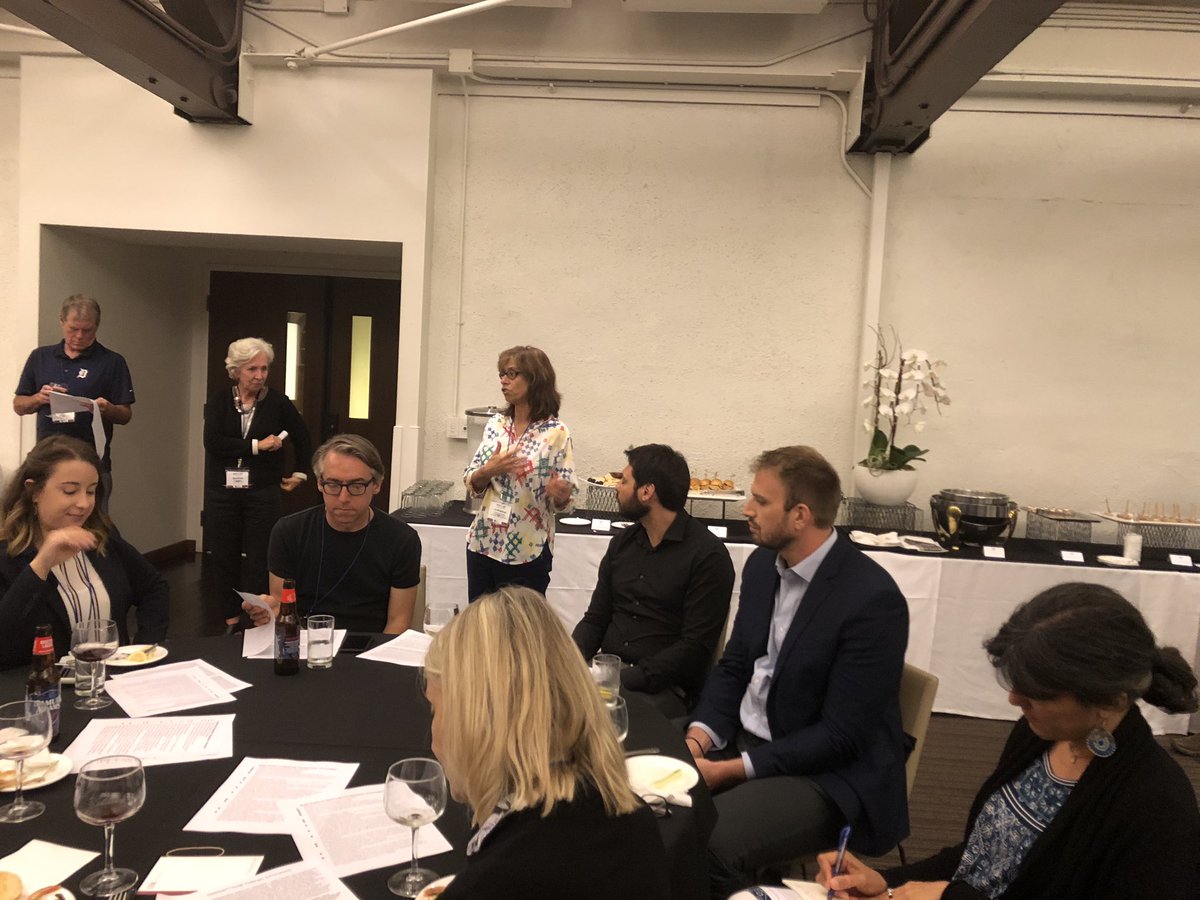 Marxe's tweet photo. Andrea La Mendola and Rob Miller from Hyperloop Transportation Technologies sharing the design challenge of HTT Socio-technical Systems Roundtable #orgdesign #stsconference https://t.co/UTrMvYF6Ma