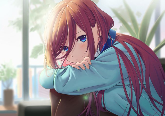 ぽりごん。/『8階の神話』5月25日発売さんがTwitterに投稿した中野三玖(五等分の花嫁)のイラスト。