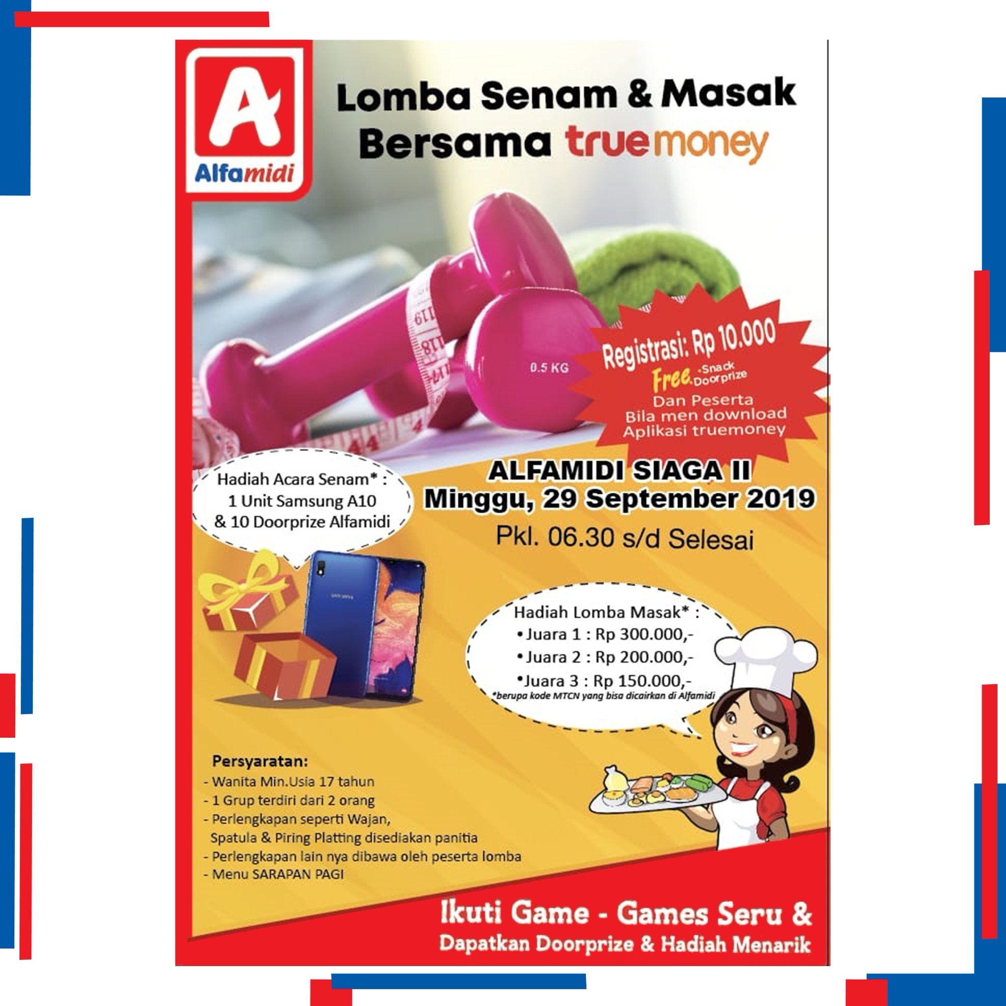 Alfamidi Ku On Twitter Family Midi Suka Masak Ayo Ikutan Lomba Senam Dan Masak Bersama True Money Pada Minggu 29 September 2019 Di Alfamidi Batas Kota Kendari Dan Alfamidi Siaga Ii Pukul
