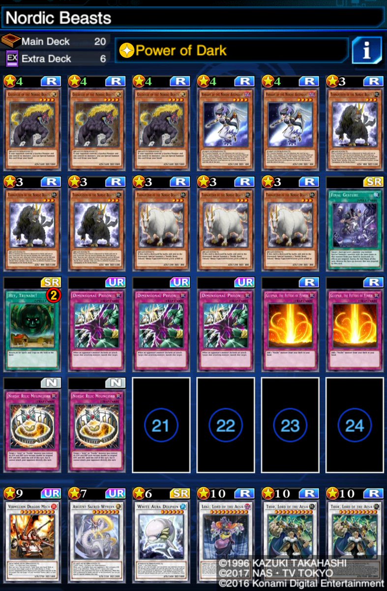 So, I gained 5 ranks in the KCCup today with Nordics, of all decks. And I  don't even have Odin yet! This deck has been surprisingly consistent! # DuelLinks