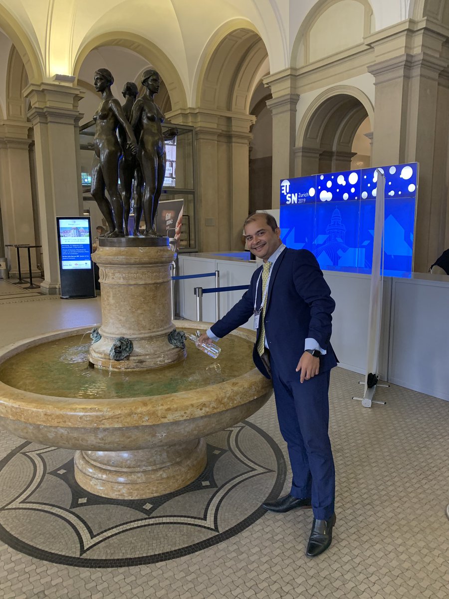 reflexionem's tweet photo. Very good conference so far and to top it, environment friendly bottle from the organisers to drink from spring water fed fountains all over Zürich #eusn2019 with @sebstevens99 You would have loved this @rjonesplymouth https://t.co/68Z0DEGJZz