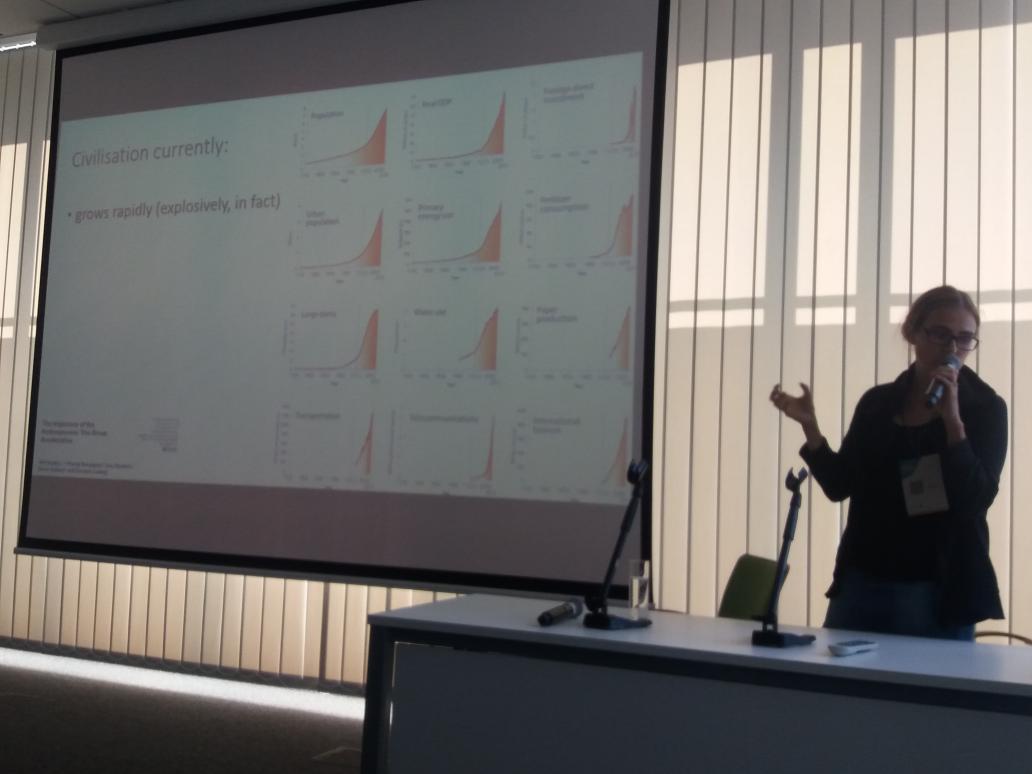metropoliagdn's tweet photo. Dr. Zofia Prokop shares the current data on the climate crisis with the participants of the InnoCamp2019 #smartupbsr #innocamp #omggs #smartup_BSR https://t.co/baU9jTa8cS