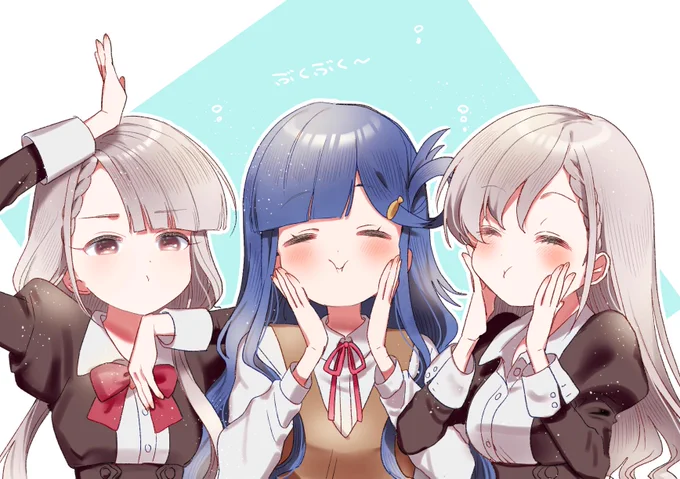 フグさんの真似っこなのれす～!ぷくーっ 
