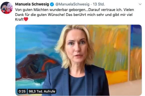 Wohli's tweet photo. BILD meint also, das Zitat "von Guten Mächten wunderbar geborgen" (@ManuelaSchwesig) stamme "von der Pop-Gruppe Glashaus". Das lasse ich einfach mal so wirken. https://t.co/23eUacX7v3