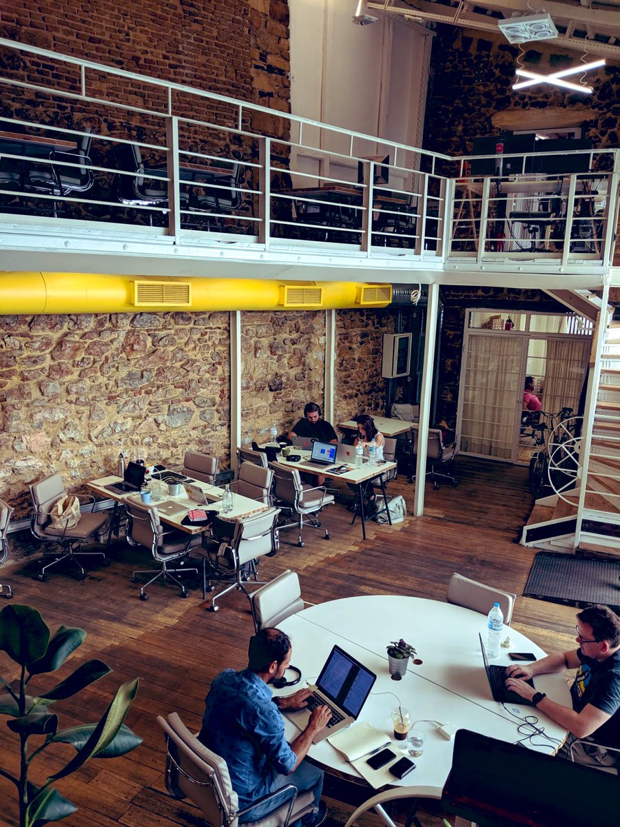 Remote working from <a href="/ImpactHubAthens/">Impact Hub Athens</a> ! Thanks to the great team for welcoming us to their cool coworking space! <a href="/panterch/">Panter AG</a> <a href="/impacthubzurich/">Impact Hub Zürich</a>