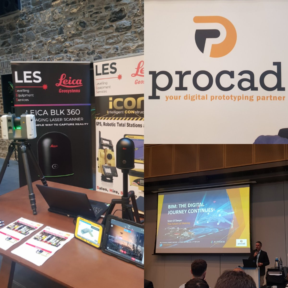 LES_IRL's tweet photo. Up and running with @ProcadIreland. @stodwyer  discussing digial journey with #BIM #ProcadDigital we have the latest @LeicaGeosystems #RealityCapture technology #RTC360 #BLK360 #Autodesk https://t.co/sgVoDrpiQG