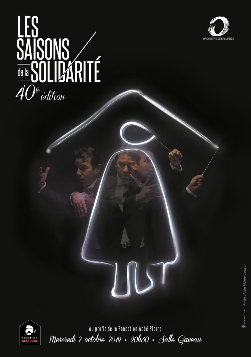 Retrouvez l'<a href="/orch_alliance/">Orchestre Alliance</a>  le mercredi 2 octobre à 20h30 à <a href="/Gaveauconcerts/">Salle Gaveau</a> pour le 40ème concert des Saisons de la Solidarité au profit de la <a href="/Abbe_Pierre/">Abbé Pierre</a> organisé grâce au mécénat d'EIFFAGE Construction.
#concertgaveau2oct #saisonsdelasolidarite