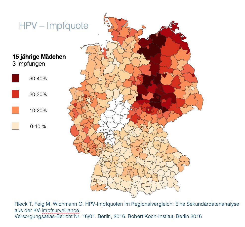 Gutes Ziel zur #Krebsprävention des #Zervixkarzinom. Stand in Deutschland derzeit: #Impfung ca.30% aller 15-jährigen Mädchen, Inanspruchnahme #Früherkennung  ca. 75%. #HPV Testung ab 2020 voraussichtlich Kassenleistung. Viel zu tun also. #Krebspräventionswoche