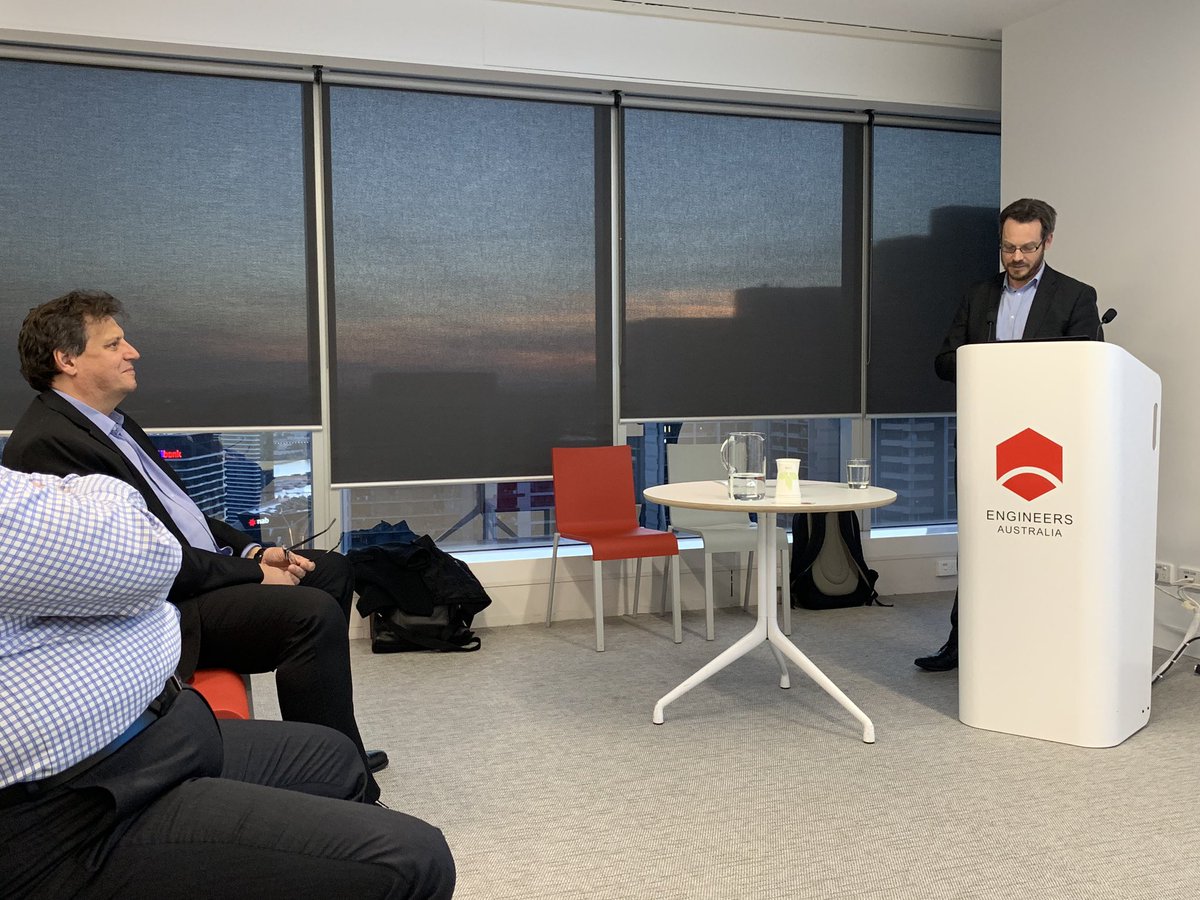 GANarsilio's tweet photo. @ArupGroup ‘s Rob Day delivering a brilliant and different @aus_aust Vic presentation about the  difference engineering can make to society. #ags_vic @EngAustralia https://t.co/tG3WWJPgBx