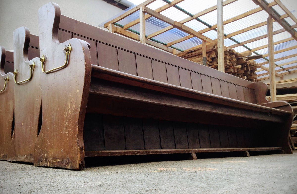 Bristol Wood Recyc.. (@bristolwrp) on Twitter photo PEWS -
We have a batch (what is the collective noun for pews?) of pine pews in stock at £45 each. Collected from a small church in Blagdon Somerset, we believe they are around 150 years old. PEWS -
We have a batch (what is the collective noun for pews?) of pine pews in stock at £45 each. Collected from a small church in Blagdon Somerset, we believe they are around 150 years old.