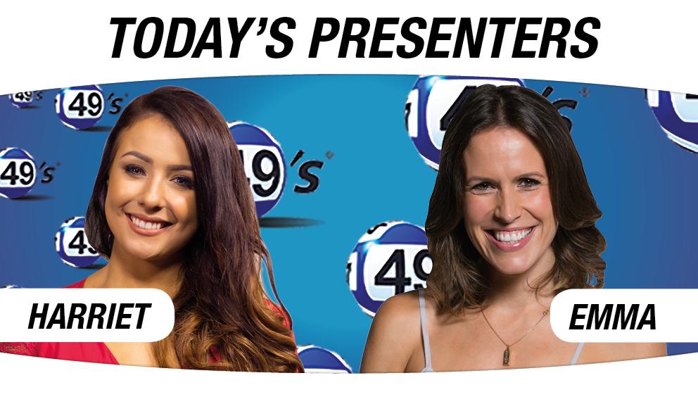 49sdraw's tweet photo. #Harriet49s and #Emma49s are presenting the LIVE 49's draws today - if either of them are your lucky charms tune in at 12.49 to catch Harriet and 5.49 to catch Emma! https://t.co/lZJH6qp2UR
