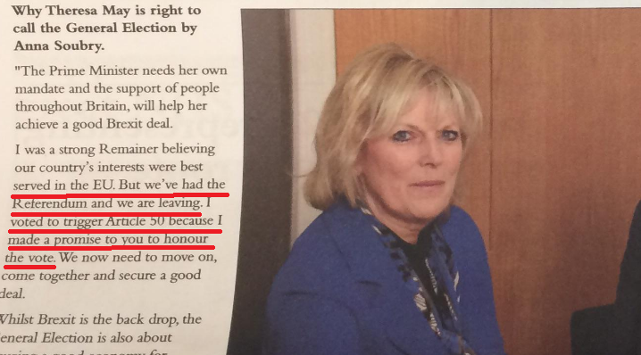TweedStokes's tweet photo. @Anna_Soubry "This is wrong * it’s misleading"

A bit like your election material, Anna. https://t.co/CIerl0NvIj