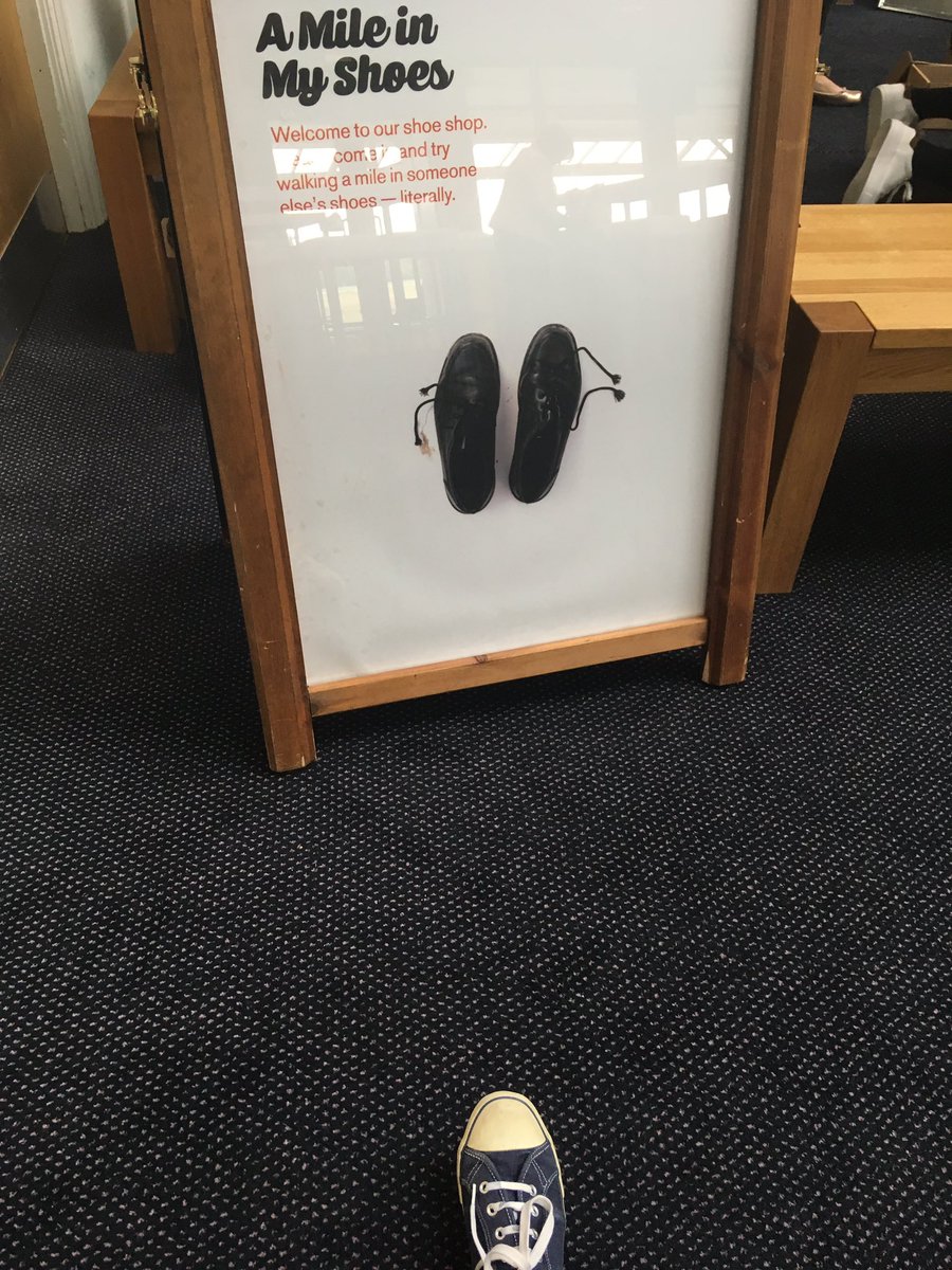 NatashaNeads's tweet photo. @empathymuseum Fantastic way to hear others stories of their experience in healthcare! #amileinmyshoes #SCWDTPride https://t.co/7b33rK4QUa