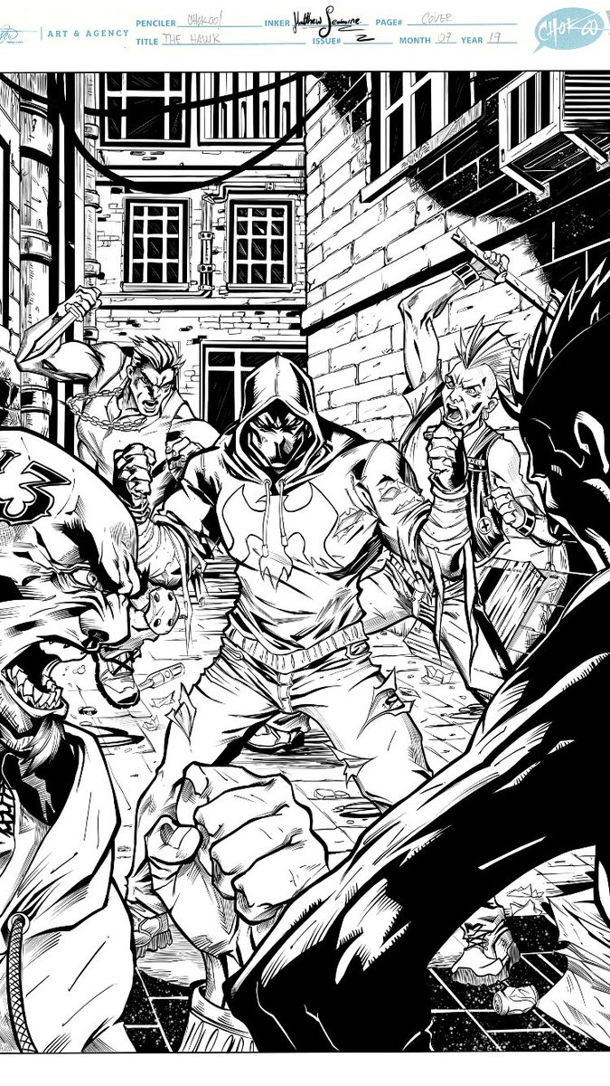 Seaborne_Inks's tweet photo. Variant cover for The Hawk. Pencils by Chokoo inks by me colours by @digital_sanders https://t.co/VrOLk0K9mh