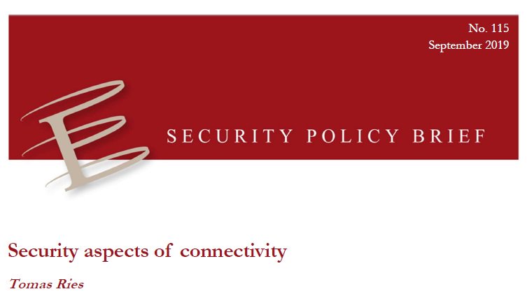 EgmontInstitute's tweet photo. Why is the #security of our #connectivity so important?
The new @EgmontInstitute brief by #tomasries will look at challenges of security & connectivity from a myriad of perspectives #political #functional #ecological
Coming out tomorrow! https://t.co/KD0o73cWTu