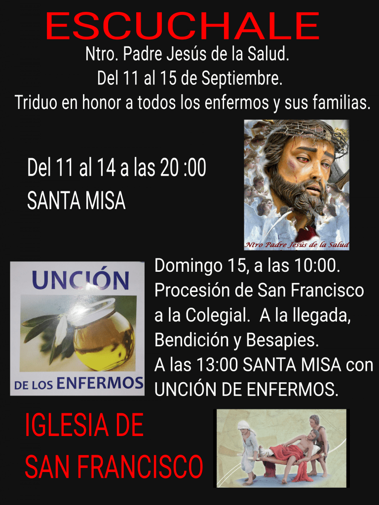 PROXIMOS ACTOS DE NUESTRA COFRADIA saludtalavera.es/proximos-actos…