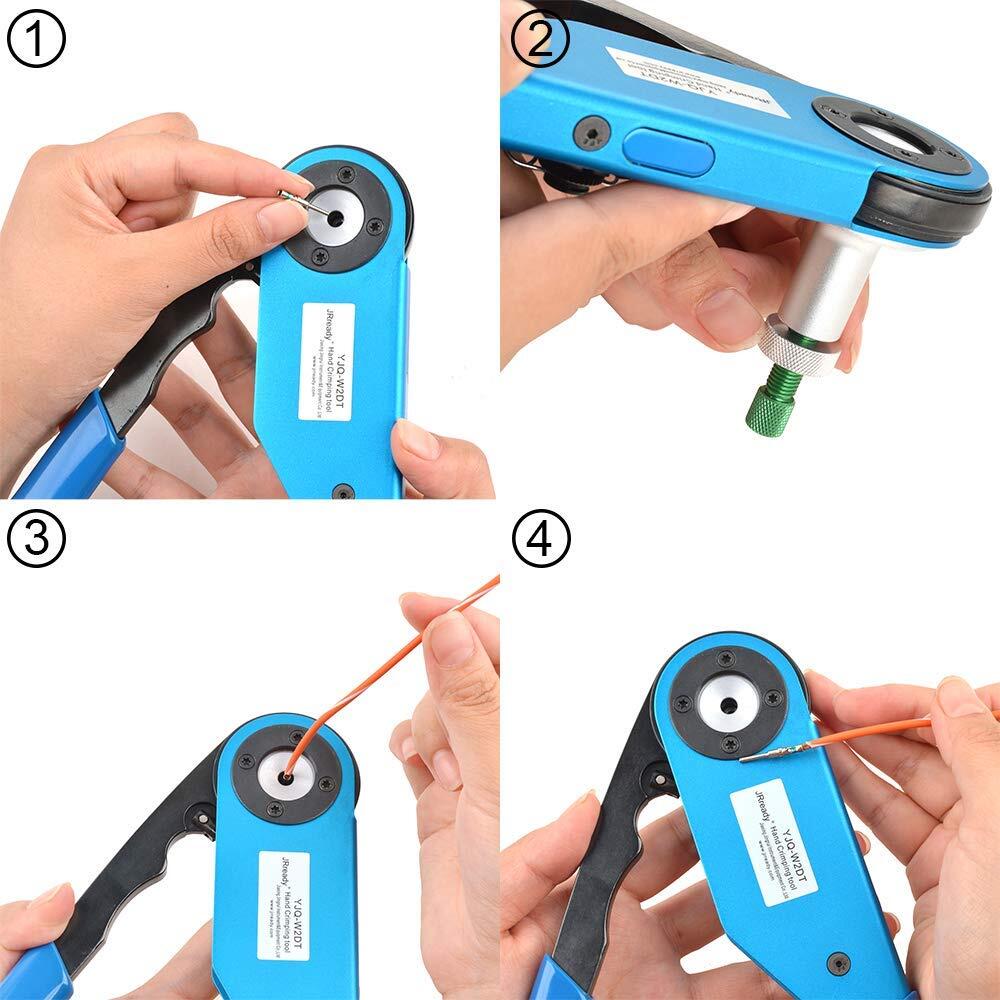 Crimp MIL-PRF-38999 SERIES 1,3,4 MIL-DTL-24308 Connector Contacts JRREADY ST1123 Crimp Tool Kits MIL-DTL-83733 YJQ-W7A Crimper 16-28AWG +86-3+86-4+86-6+86-7 Locators