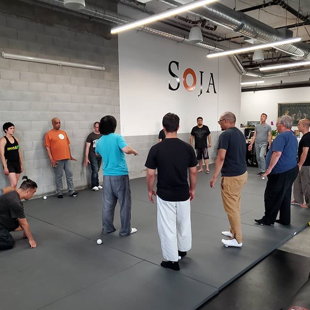 Steve &amp; Ken lead skeletal conditioning and nei gong @ Soja for an 8 week Tuesday evening series. #chigung #neigung #healingmovement #taichi