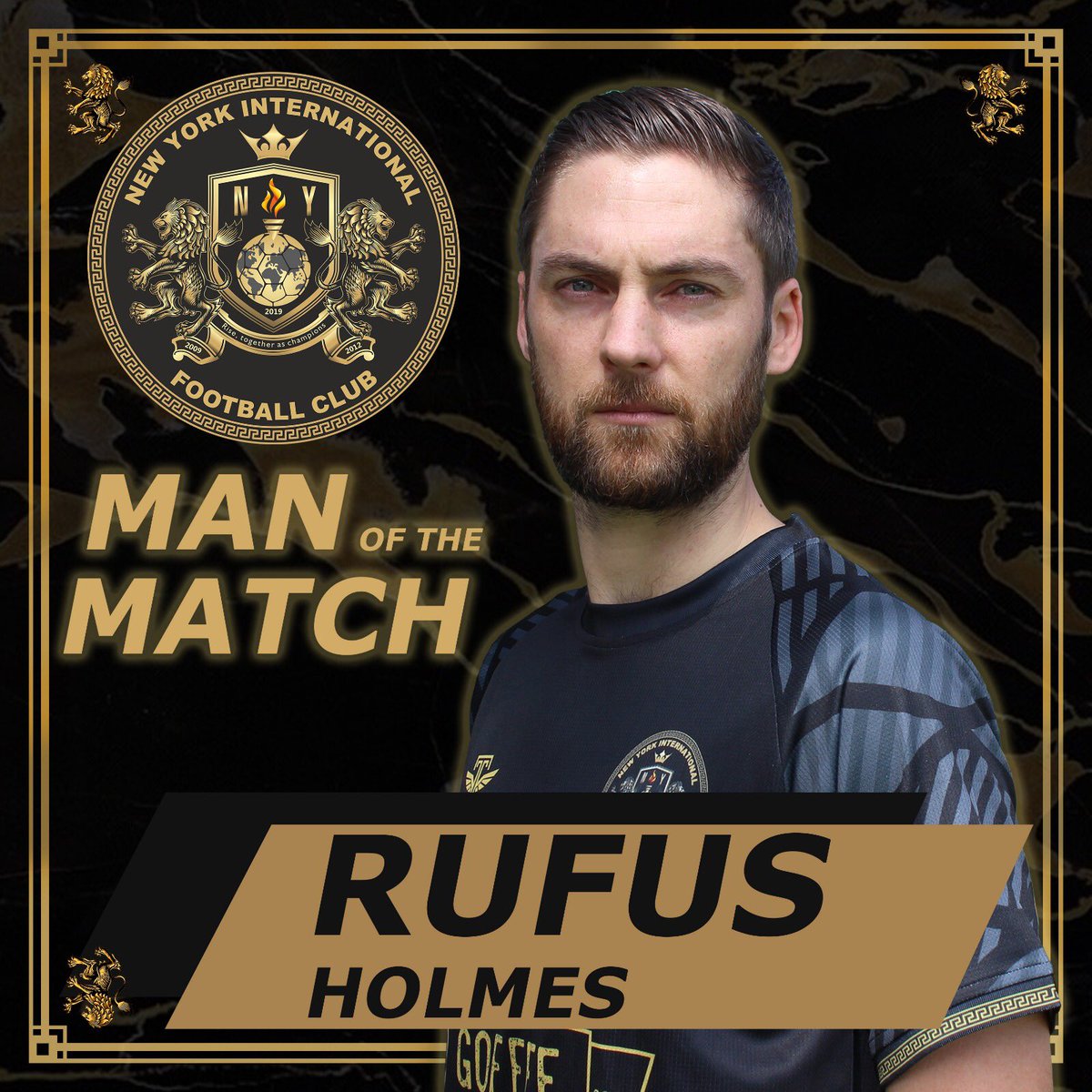 NYIntFC's tweet photo. This weeks MOTM easily goes to our striker, Rufus Holmes, who dropped an incredible 4 goals against Santa Fe NY last Sunday. Well done lad!!! 👏👏👏
#lions #nyintfc #football #soccer #nyc #nyinternational #motm #nycsoccer https://t.co/zbn5B45jxn