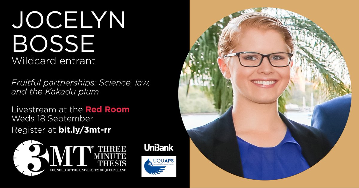 UQLaw's tweet photo. Goodluck #UQLaw’s research student @JocelynBosse in the #UQ3MT finals on today!https://t.co/sFAfXpdNRn
#ResearchWeek2019 #uqlife #3mt #unibankau #UQUAPS #uqlaw https://t.co/YWS4e7gjg1